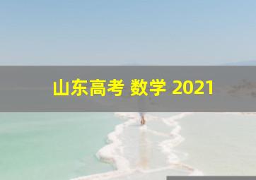 山东高考 数学 2021